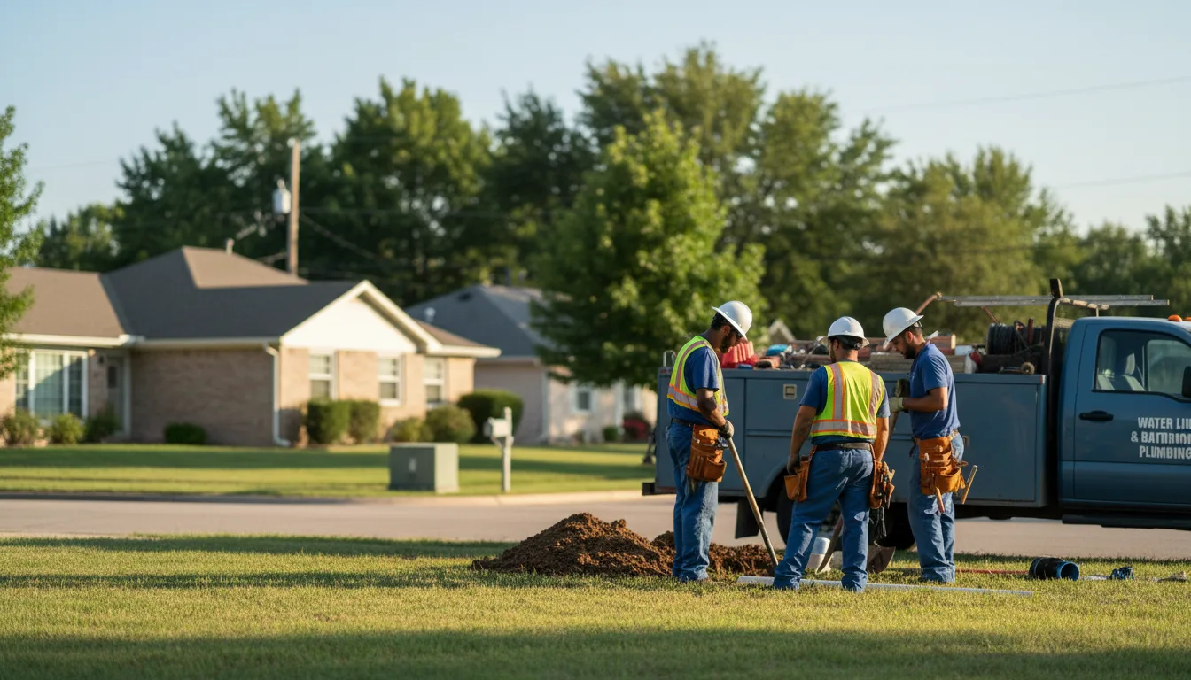 Residential water line and bathroom plumbing service in Pleasant Hope, MO